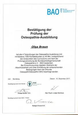 Vorschau: Osteopathie-Prüfung